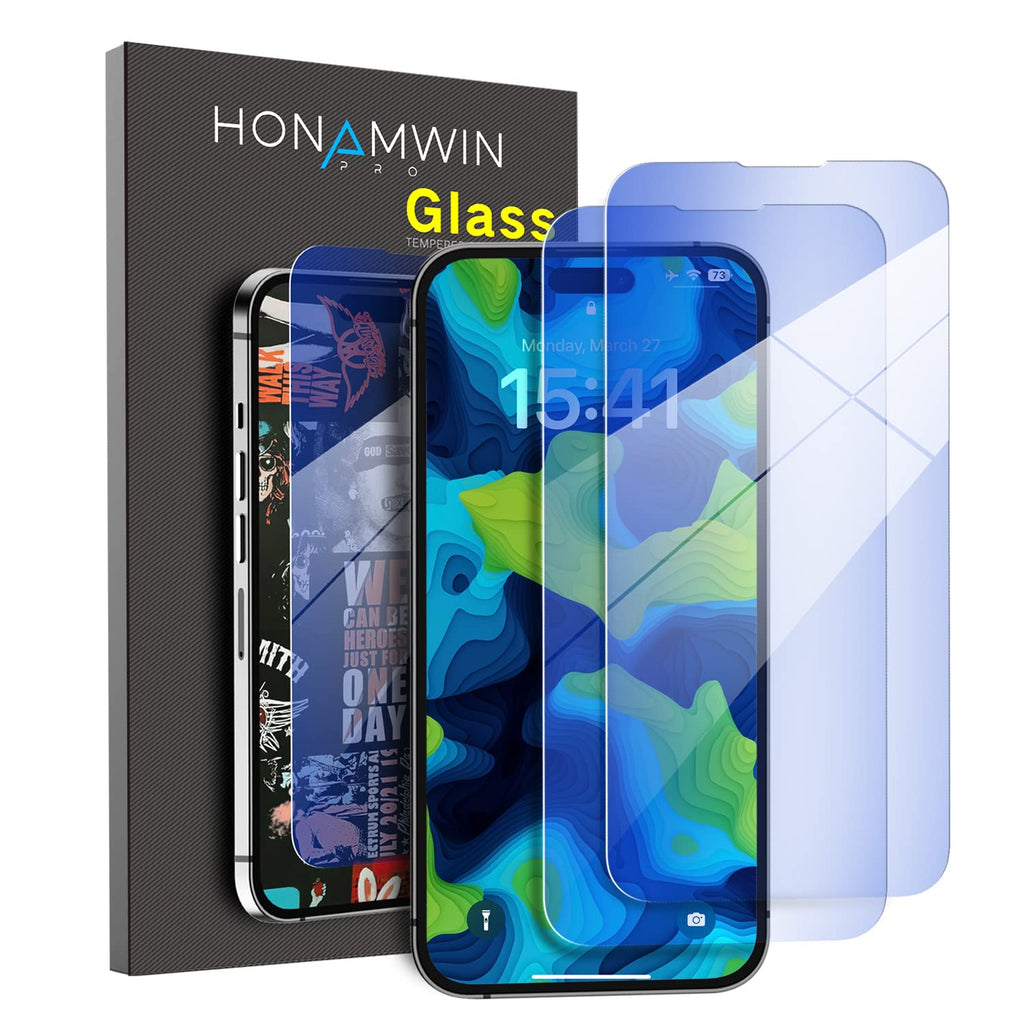 iPhone 14 Pro Max Screen Protector – Anti Blue Light Tempered Glass (2-Pack)