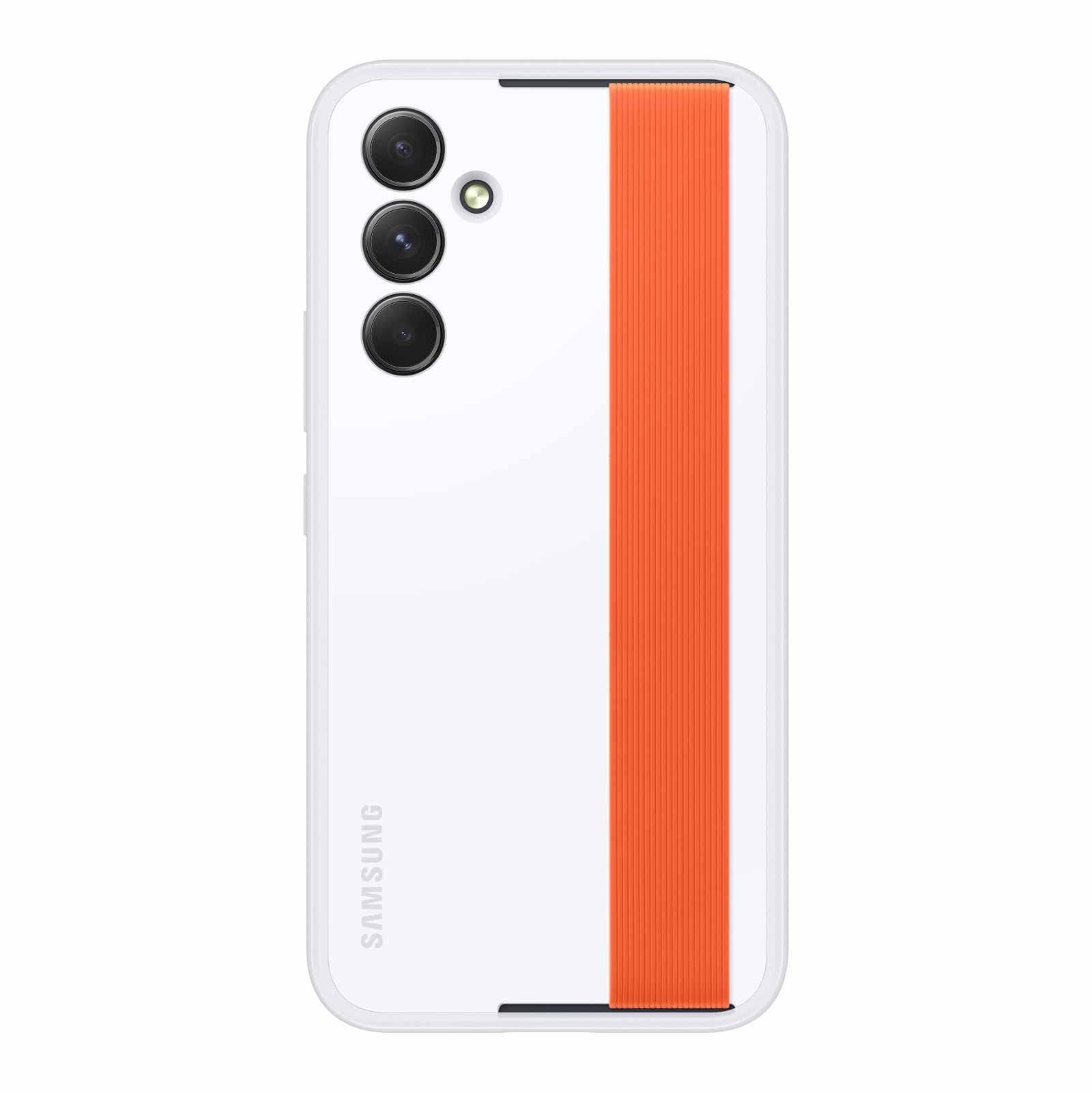 SAMSUNG Galaxy A54 5G Haze Grip Phone Case Protective Cover w/Detachable Straps US Version EF-XA546CWEGUS White
