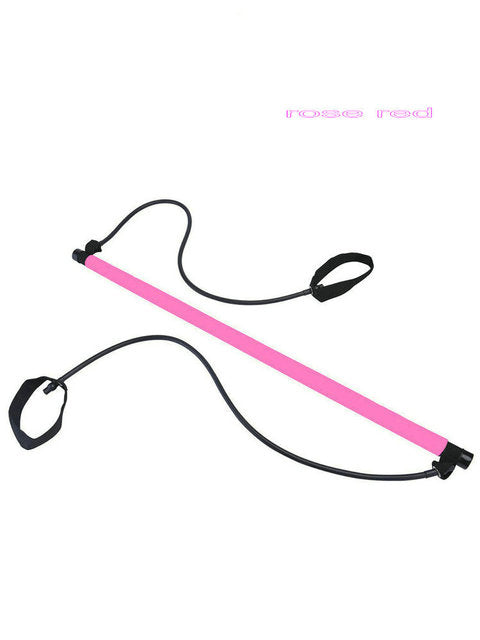 Pilates Fitness Stick with Resistance Bands for Yoga