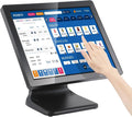 MUNBYN 17-inch POS-Touch-Screen-Monitor POS-System-for-Small-Business Multi-Touch Monitor 400 nits True Flat Seamless Capacitive LED VGA/HDMI Input for Office POS Restaurant No Driver Required