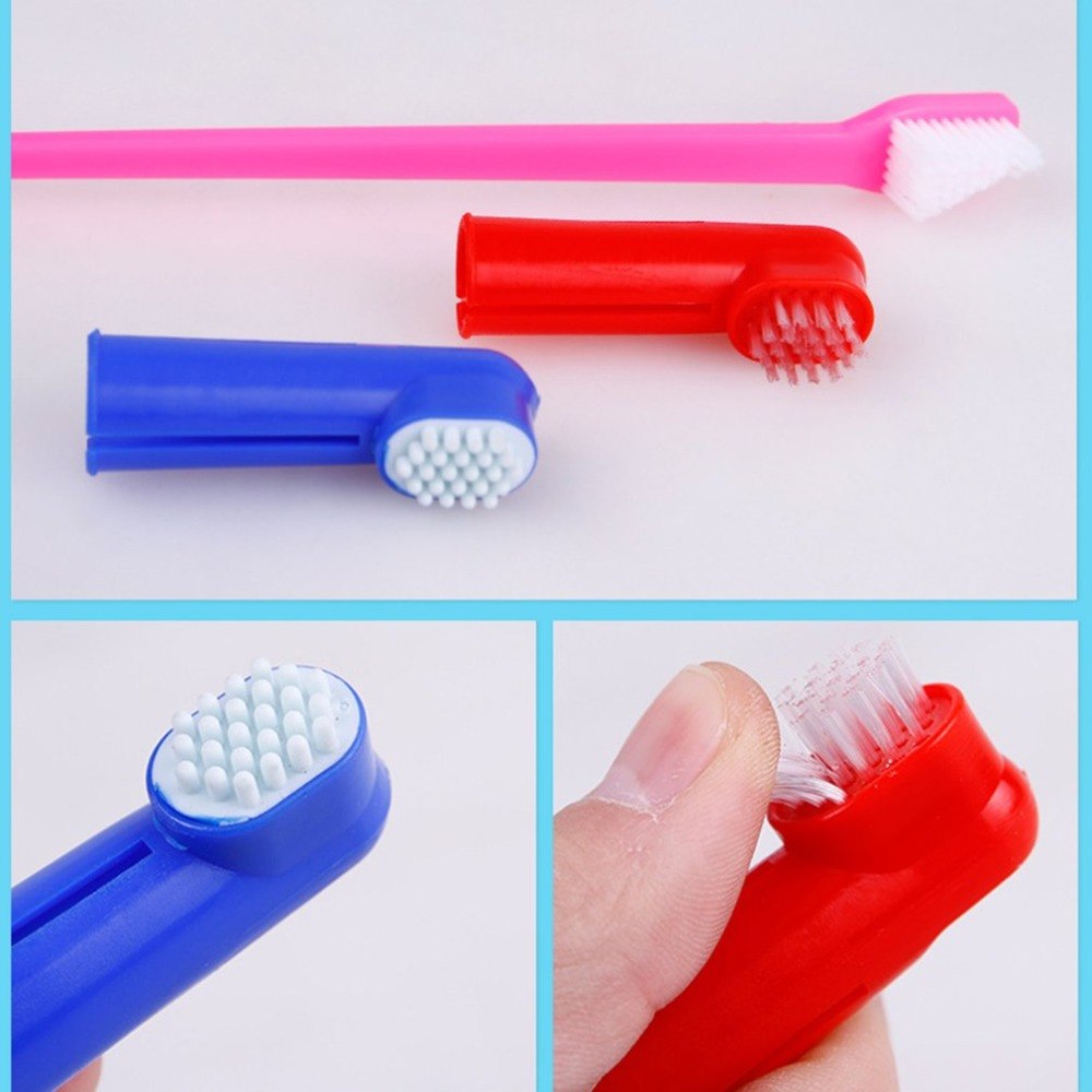 Pet Finger Toothbrush Set for Dogs and Cats