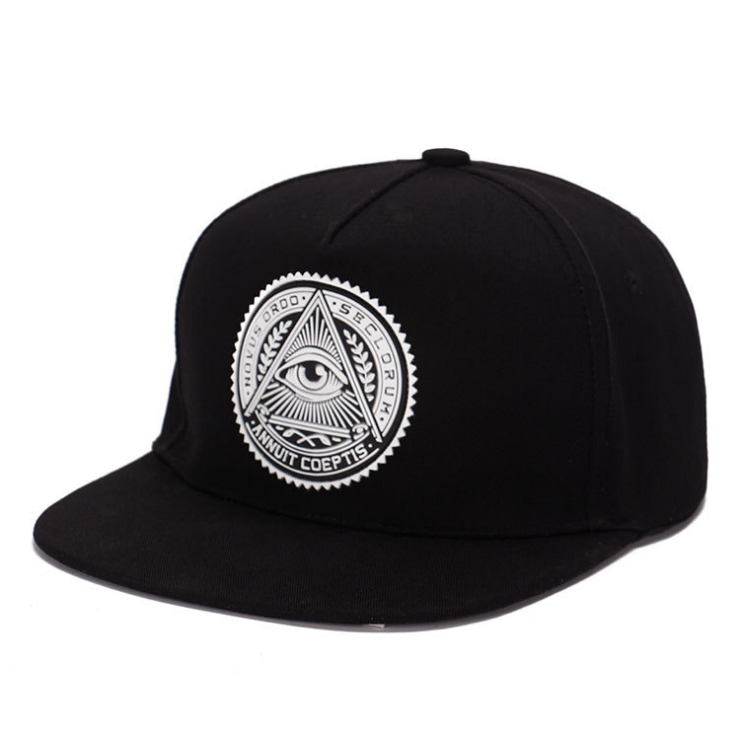 High-Quality Cotton Flat Brim Baseball Cap with Eyes