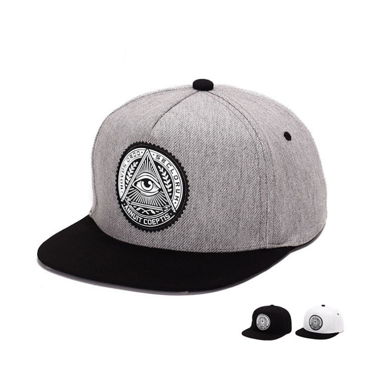 High-Quality Cotton Flat Brim Baseball Cap with Eyes