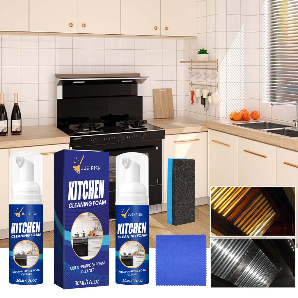 Jue-Fish Kitchen Foam Cleaner for Heavy Grease Stains