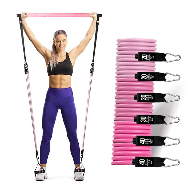 Enhanced Pilates Resistance Fitness Stick Set (11 Pcs)