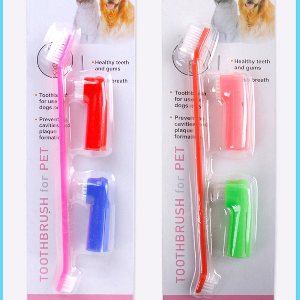 Pet Finger Toothbrush Set for Dogs and Cats
