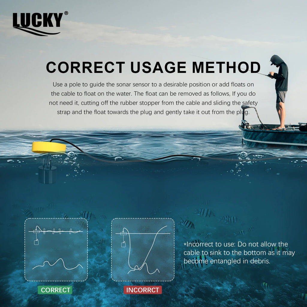Portable Sonar Fish Finder 100M – Alarm & Echo Sounder for Lake & Sea