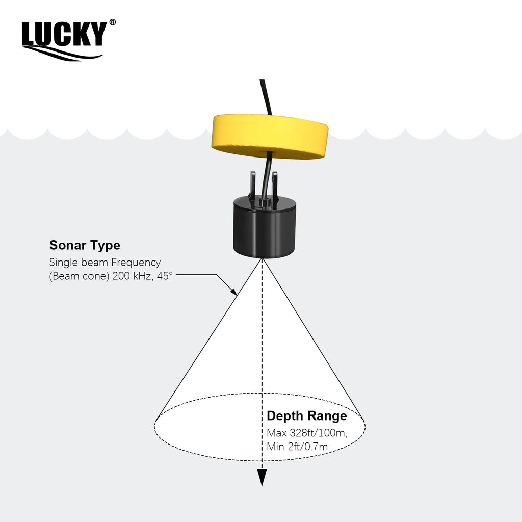 Portable Sonar Fish Finder 100M – Alarm & Echo Sounder for Lake & Sea
