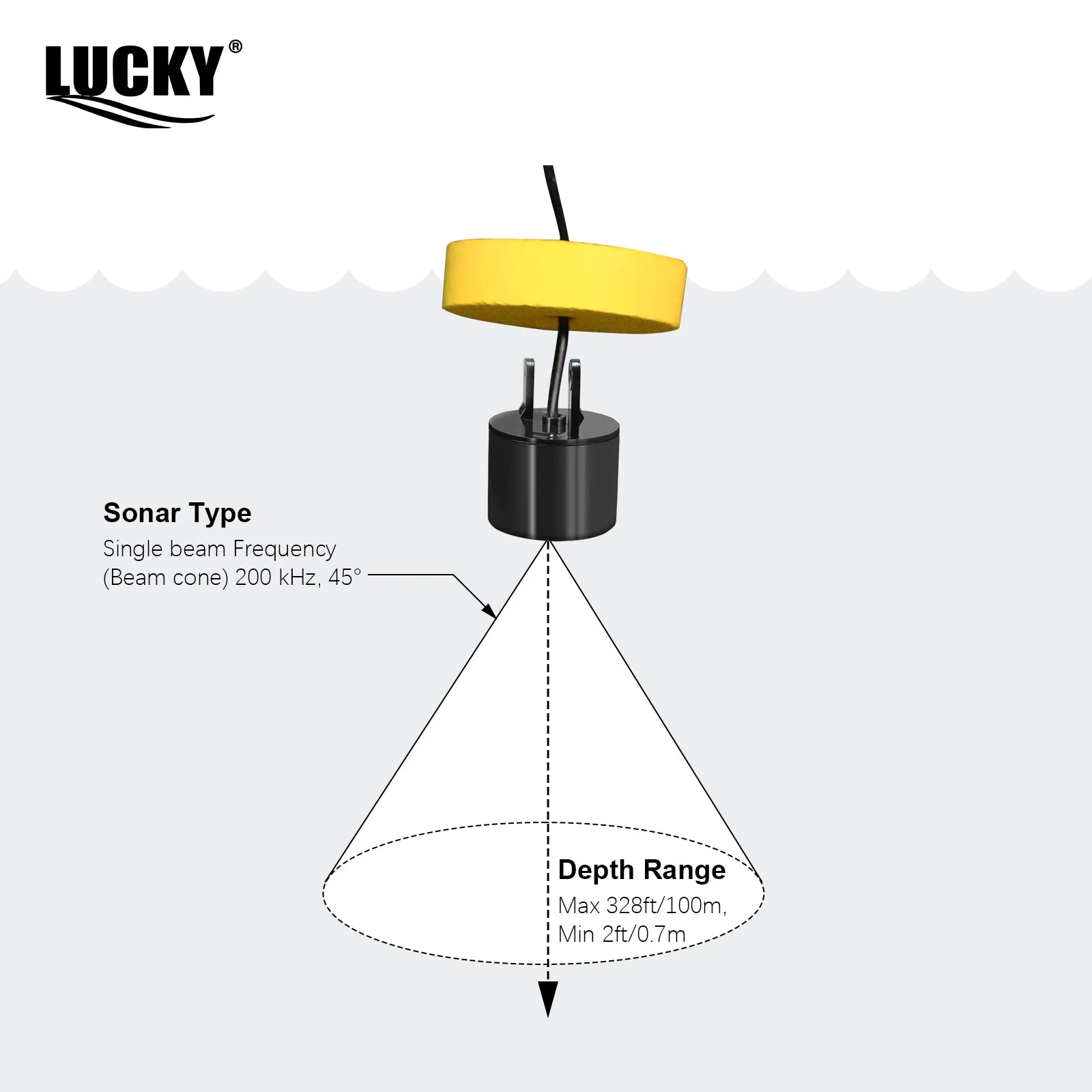 Portable Sonar Fish Finder 100M – Alarm & Echo Sounder for Lake & Sea