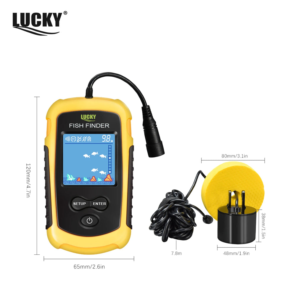 Portable Sonar Fish Finder 100M – Alarm & Echo Sounder for Lake & Sea